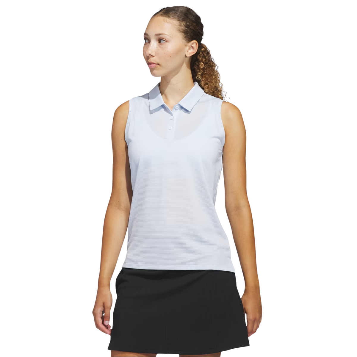 adidas Women's Solid Ottoman Short Sleeve Polo