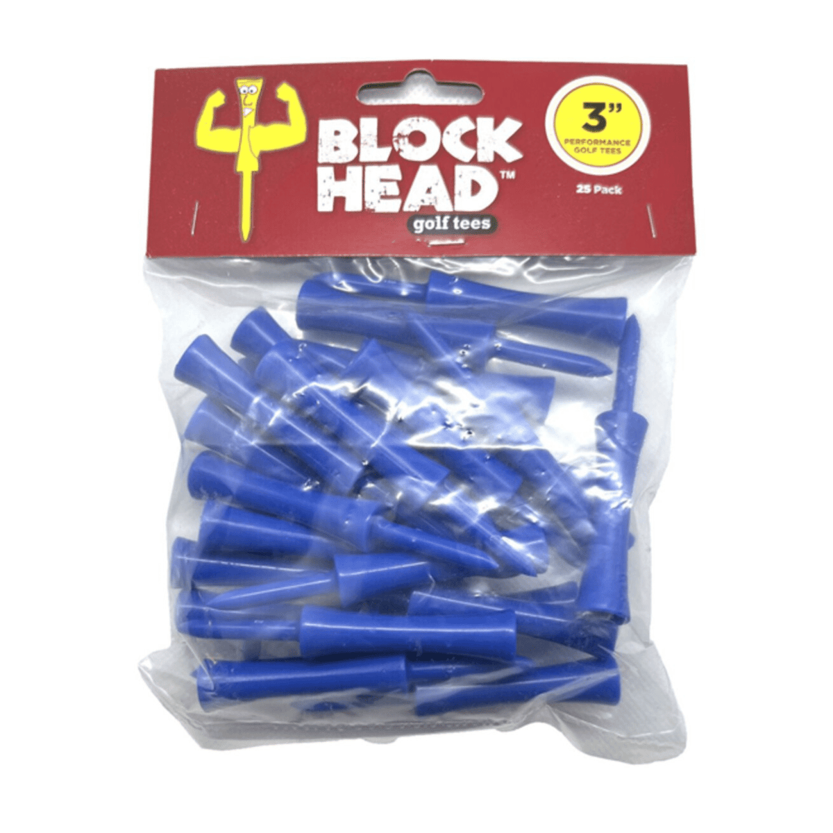 Block Head Tees - 3" - 25 Pack