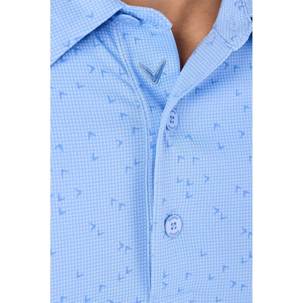 Callaway Men's Chev Gingham Golf Polo