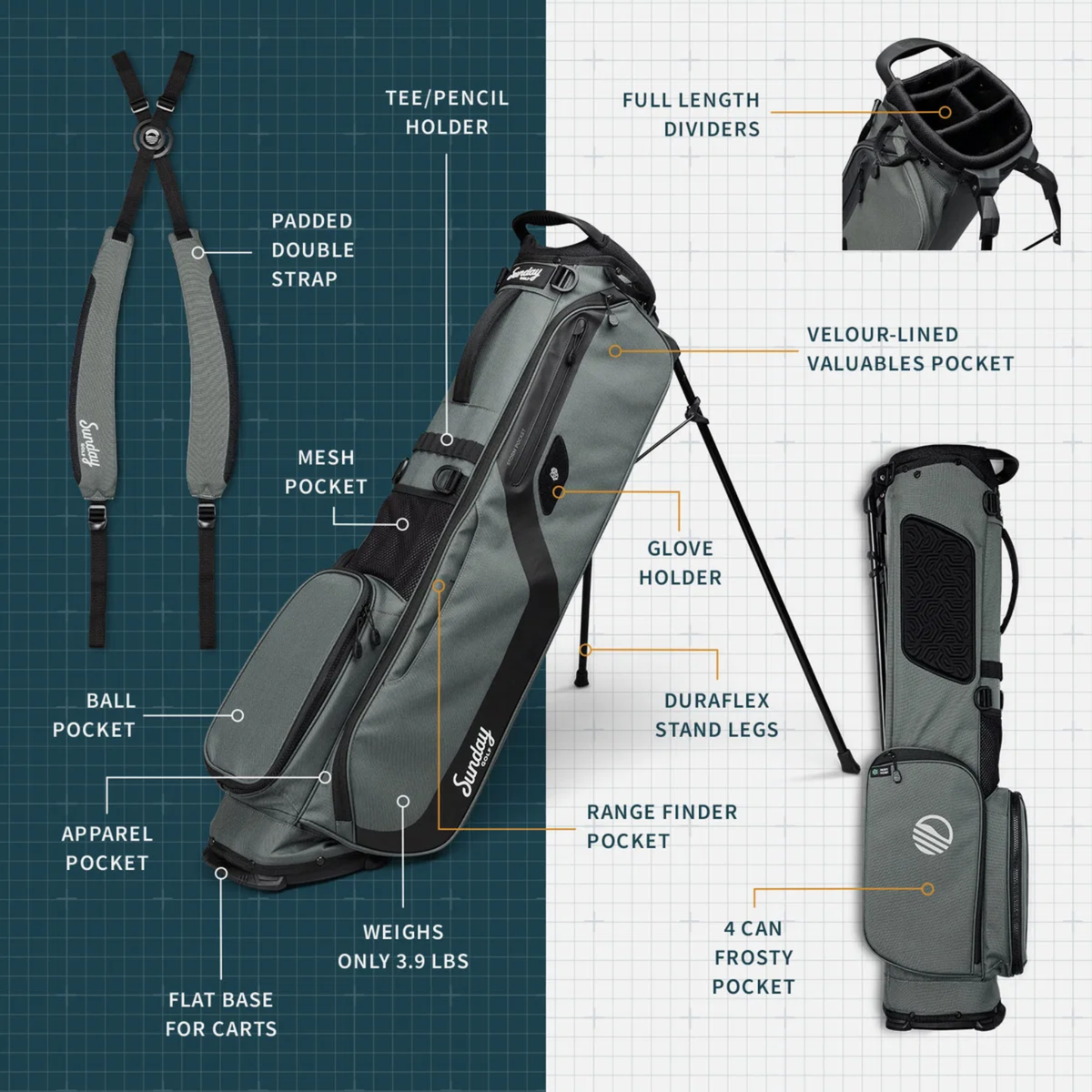 Sunday Golf El Camino Stand Bag