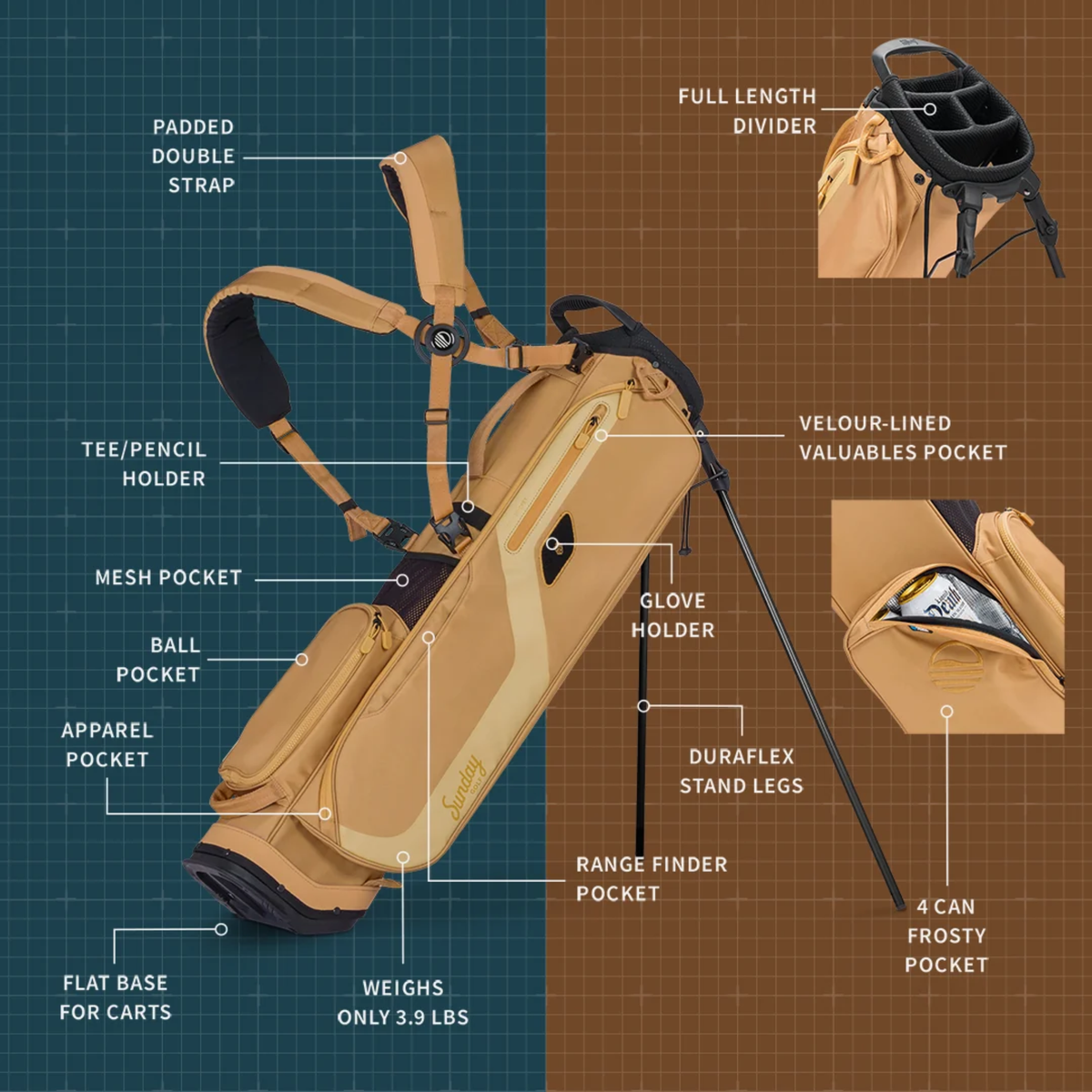 Sunday Golf El Camino Stand Bag