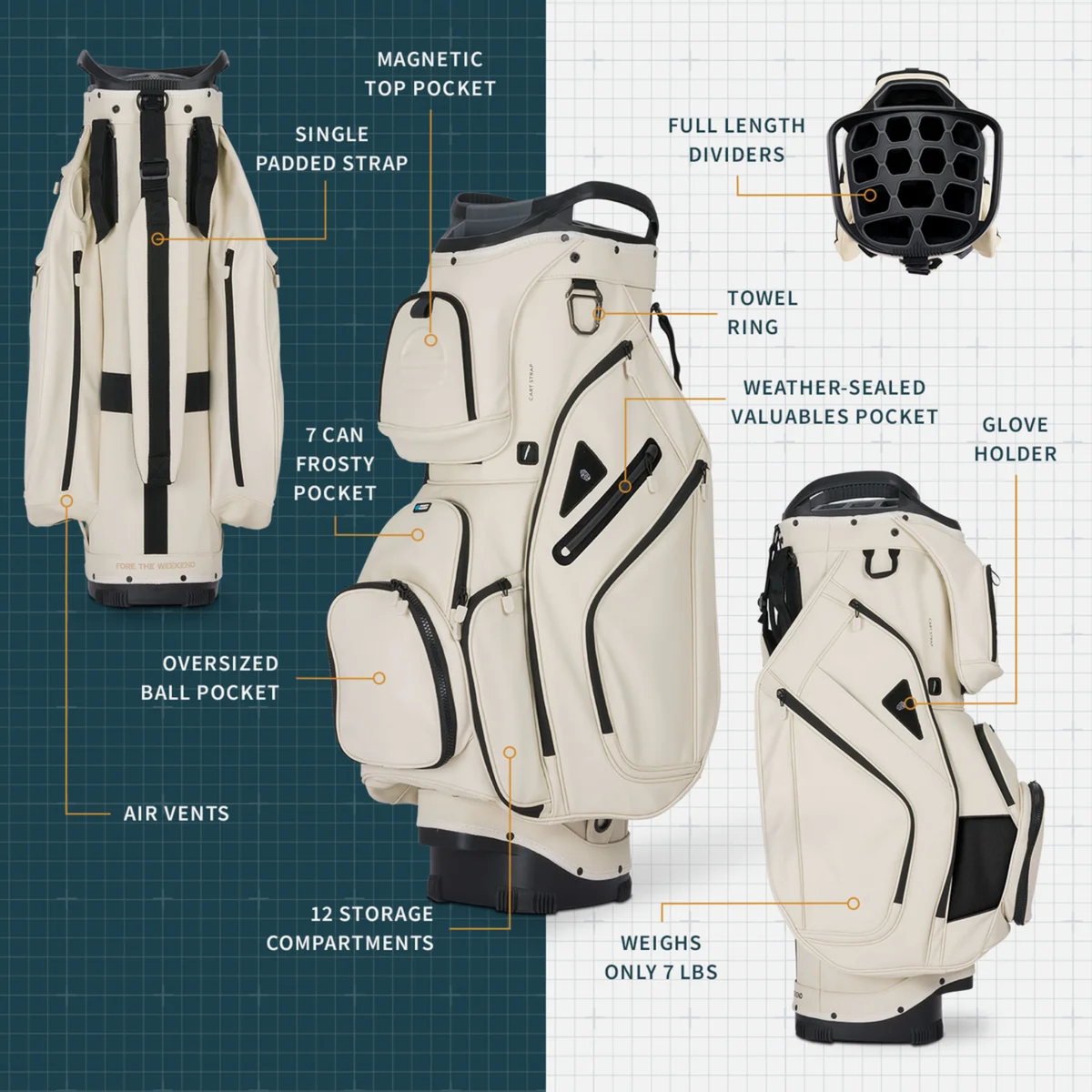 Sunday Golf Big Rig S-Class Cart Bag
