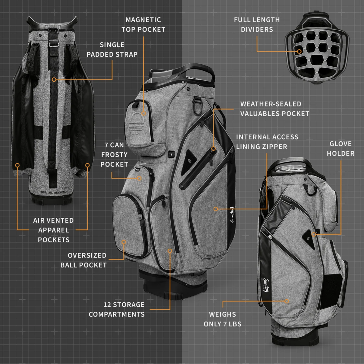Sunday Golf Big Rig Cart Bag