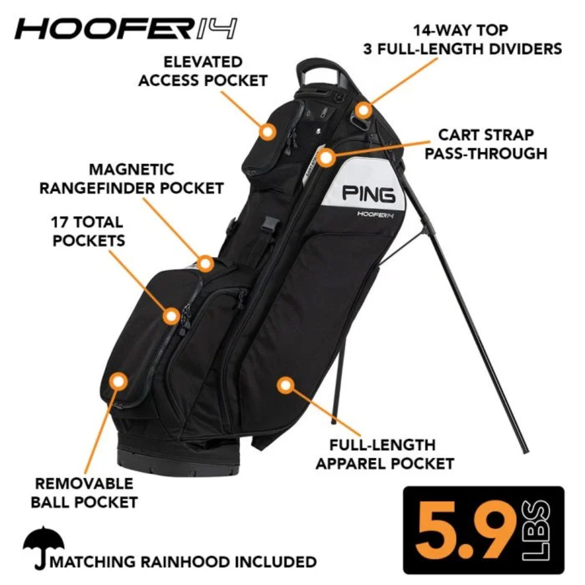 Ping Hoofer 14-Way Stand Bag 2026