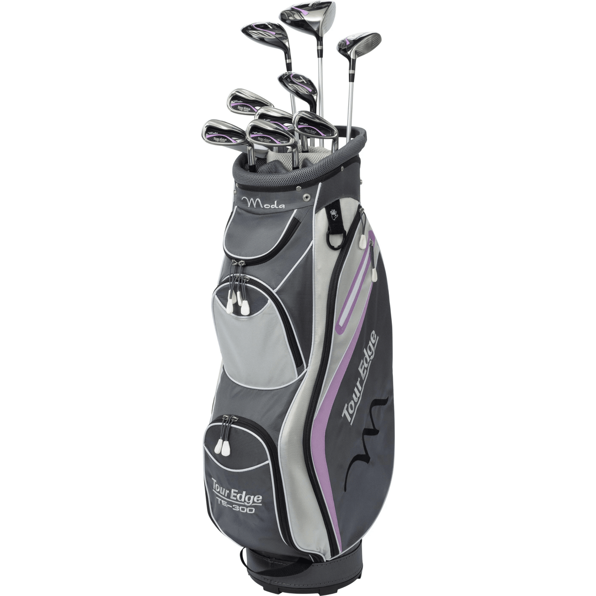 Tour Edge Women's TE-300 Complete Golf Package Set - Silver/Lilac