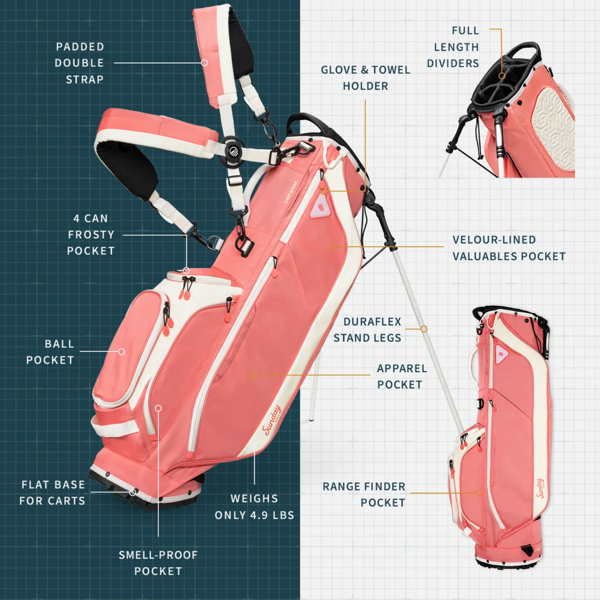 Sunday Golf Ryder Stand Bag
