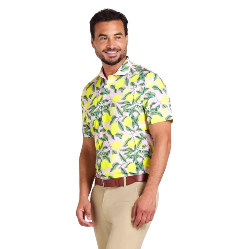 PUMA AP Lemon Branch Golf Polo Pale Pink